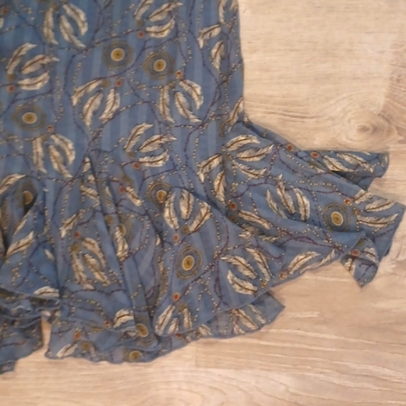 Yakira Bella dream catcher ruffled skirt elastic waist sheer lined drawstring XS - Picture 4 of 16